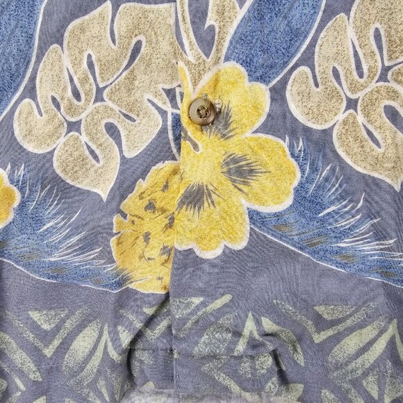Splatt Hawaiian Shirt Mens Large Floral Short Sleeve 100% Rayon Beach Casual - Picture 5 of 10